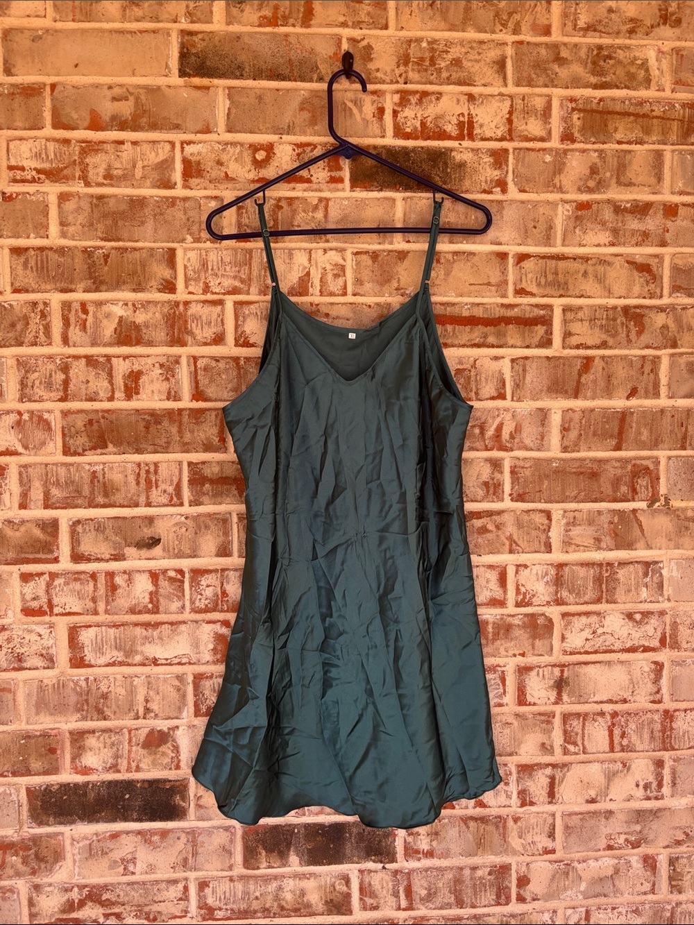 Unbranded Green Lightweight Spaghetti Strap Slip Dress
